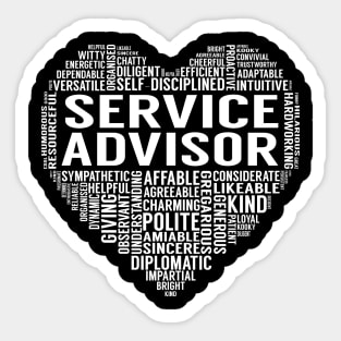 Service Advisor Heart Sticker